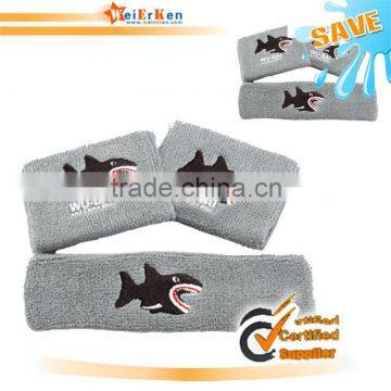 Embroidery Sport Cotton Custom Wristband And Headband