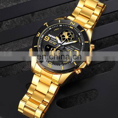 New Arrival Skmei 1839 Metal Gold Digital Watch for Men 30 Meters Waterproof Wholesale Price