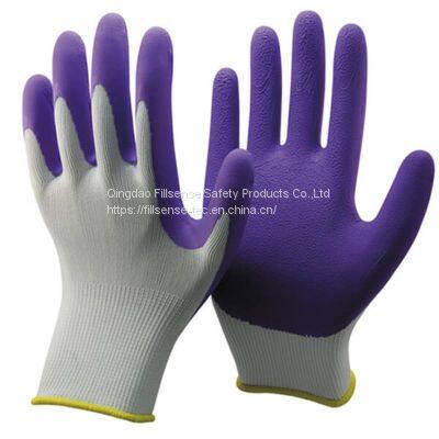 13gauge polyester liner latex foam gloves