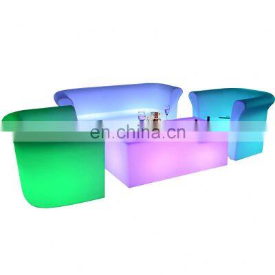 Latset Design Light up Chair/plastic Patio Furniture/led Sofa Chair,led Lighted Plastic Garden Coffee Tables and Chairs photo-5