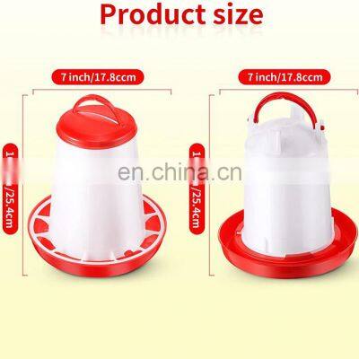 Hanging Poultry Feeder Plastic Poultry Fountain Chicken Drinker Waterer Kit Set photo-2