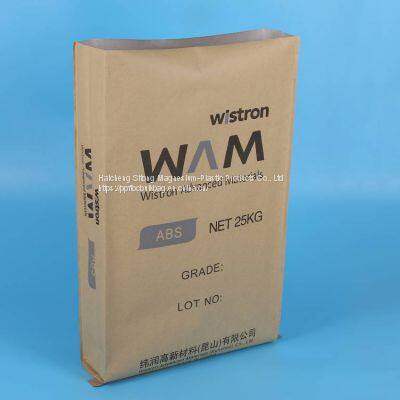 Recyclable Block Bottom Paper Bags 25kgs Packing Kraft Paper Sacks Non - Leakage