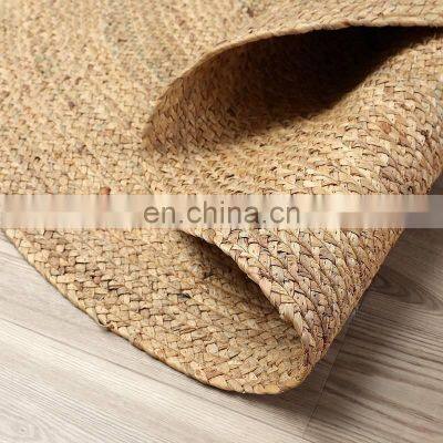 Natural Handmade Water Hyacinth Carpets & Mat Straw Rug Floor Decor Wholesale Vietnam Supplier