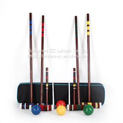 Colorful Croquet Wooden Outdoor Backyard Play Set