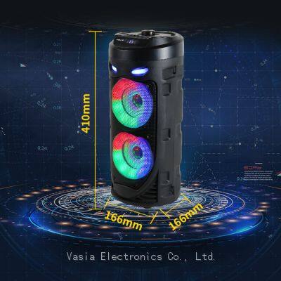 Dual speaker intelligent Bluetooth sound square dance subwoofer large volume card insertion wireless Bluetooth speaker