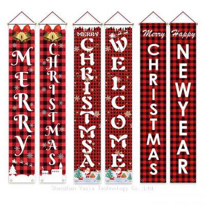 High-Strength Christmas Hanging Banners Durable Indoor Outdoor Porch Signs Custom Wholesale Merry Christmas Decor Bulk