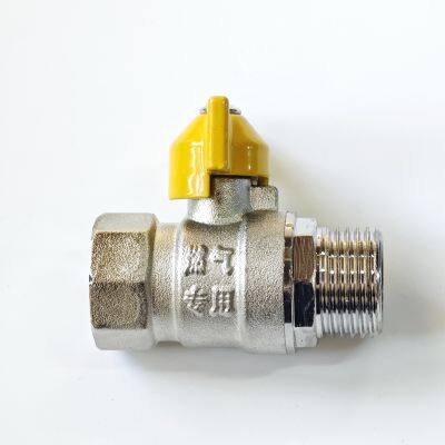 Шаровой кран с внутренней и наружной резьбой DN15. Профессиональный шаровой кран для газа. Газовые фитинги для кухни. Медный шаровой кран. Выключатель газового крана photo-5