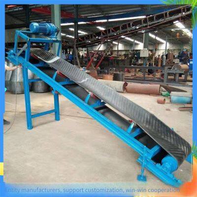 Non-lifting Belt Conveyor, Large-inclination Loading Conveyor, 10-meter-long Automatic Lifting Ribbed Conveyor photo-5