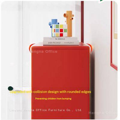 HN-L45 Minimalist Metal Bookcase With Fluted Glass, Home Office Storage Cabinet for Design Studio With Adjustable Shelves, KD Structure, Best Selling photo-5