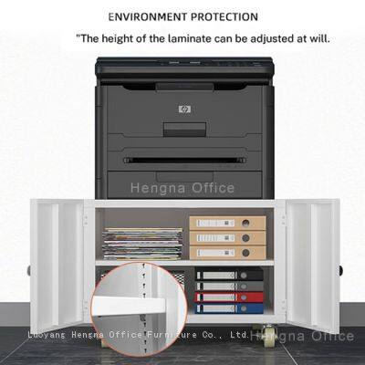 Lockable Printer Cabinet with Shelves | Steel Base for  Printers | Office Storage Furniture for Commercial Offices