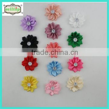 Cheaper hot sale 4.5cm designs of ribbon flowers