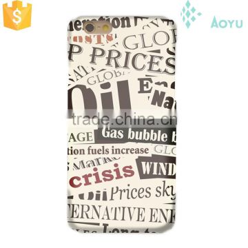 newest popular 3D sublimation PC phone case for cell phone case iphone 6