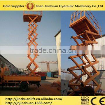 Hydraulic electric/diesel vehicular scissor lift