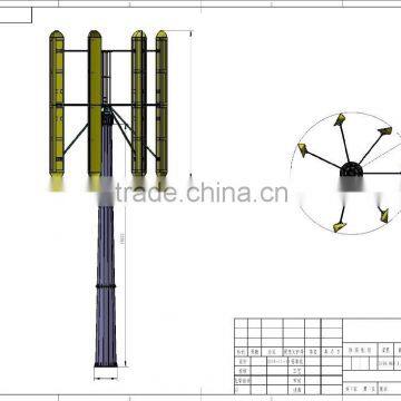 60KW Low RPM Vertical axis wind turbine