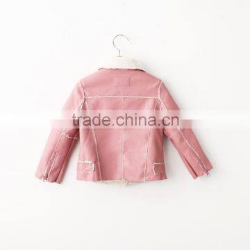 Kids Clothing Autumn Winter New Children Leather Girl Coat High Quality Girls Outerwear Kids Wear