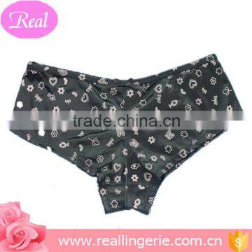 Simple Elegant Muti-pattern Black Women Bra Panty/boyshorts/underpants photo-4