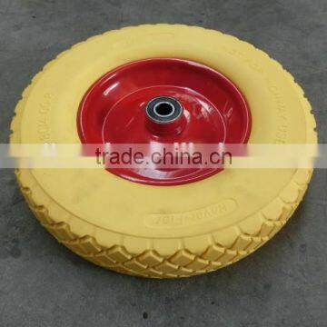 4.80/4.00-8 flat free wheel, 4.00-8 wheelbarrow pu foam wheel