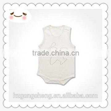 Sleeveless baby body suit 100%organic cotton summer clothes 3months-3years old or customized