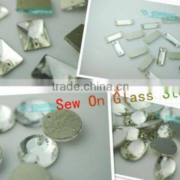 new glass beads ;sew on glass bead;flatback glass beads