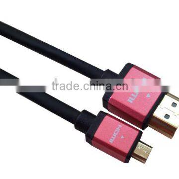 3D Micro HDMI cable with ethernet,support full 1080P,4K