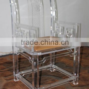 2016 New Oriental Chinese Chippendale Acrylic Arm Chair with Cushion