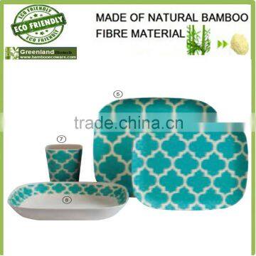 CHINA factory selling bamboo fiber plates,bamboo plates tableware set