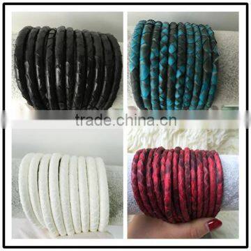 Genuine Ostrich Leather High End 100% Real Ostrich Skin Leather Cord for DIY Bracelet photo-6