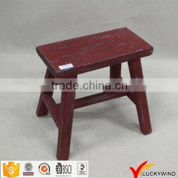 Distressed Antique Wooden Small Rectangle Stool                        
                                                Quality Choice