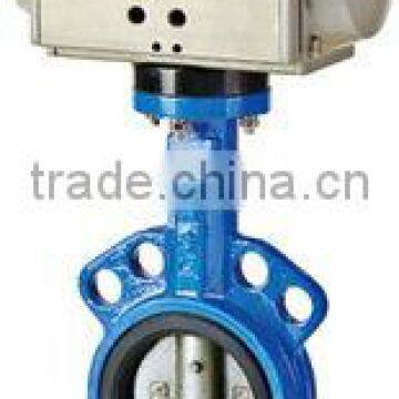 Hot Sell Alloy Water media Flanged Type Pneumatic Butterfly Valve With Pneumatic Actuator