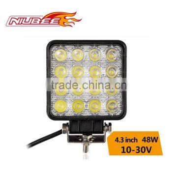 High Lumen Waterproof IP67 48W Offroad Led Work Light for Truck,trailer,jeep,suv,atv,boat