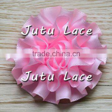 3" satin cabbage flower from JUTU -big rose flower headband