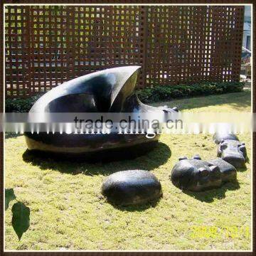 hot sell black granite Garden Landscaping stone statue