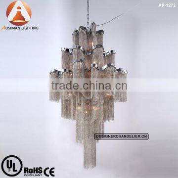 Cadena Nickel Chain Chandelier/Chain Mail Chandelier