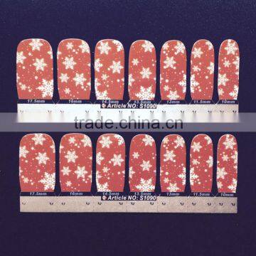 Nail Polish Strips Christmas Decoration Nail Sticker 14 TIPS Nail Art Accessory