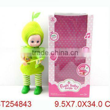 Battery operated fruit doll with music&light