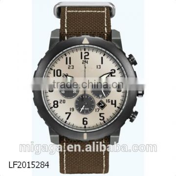 China manufacturer high quality Black Ion Stainless Steel Chronograph Watch