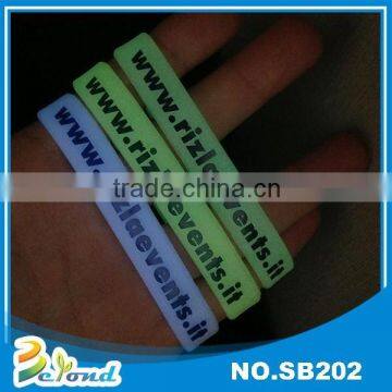 Special design party decoration glowing personalized silicone bracelet