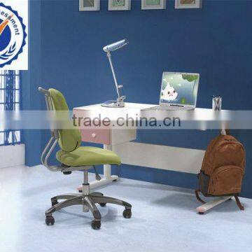 modern simple melamine top metal frame adjustable with drawer chirdren table drawing writing study desk