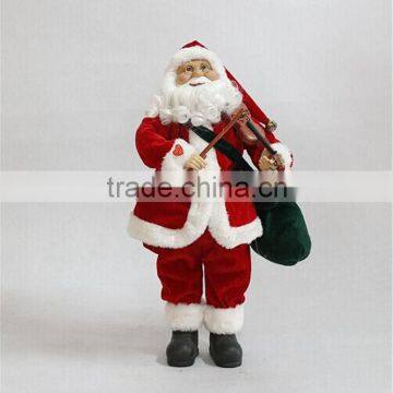 XM-SC013 18 inch traditional santa play the guitar for christmas decoration