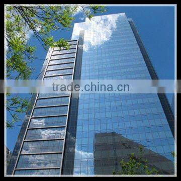 Frameless glass curtain wall