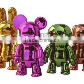 Transparent plastic bear toys,pvc bear figure crafts