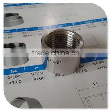 Heavy duty! 1/2" SS Half Socket Material 304