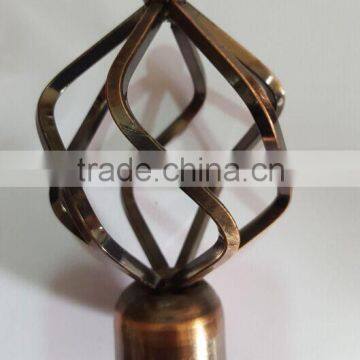 Twisted Finial Iron Round Bird Nest curtain rod track runner ROD DIAMETER 1" 5-8" 6-8" 1-2" 1-1/2"