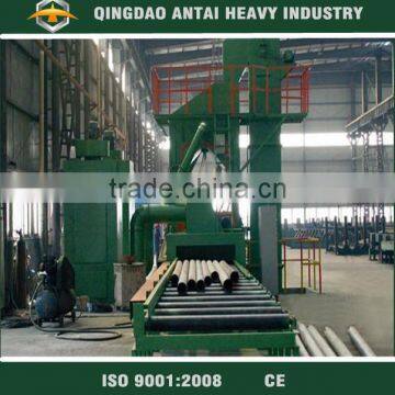 Q69 Steel plate continuous shot blasting cleaning equipment