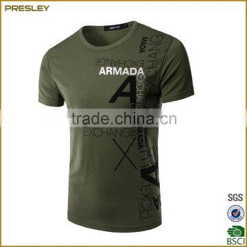 2016 Hot Sell Men's Presrhinked 180gsm Single Jersey Cotton 100% T-Shirts With Silkscree Printing For Promotion photo-2