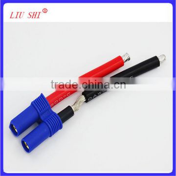 10AWG Silicone cable with EC5 plug housing for model helicopter