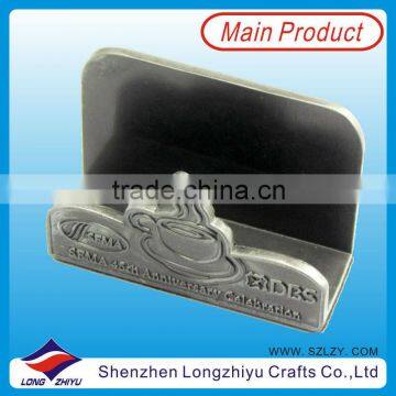 Metal name card holder back stick card holder