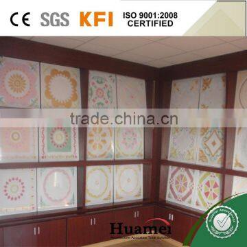 595x595x8/9mm Plaster ceiling tiles for bathroom with fiber inside for home decoration