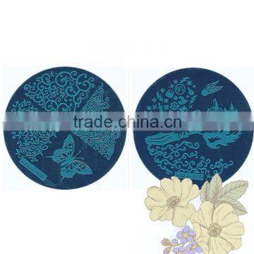 New round shape nail stamping plates