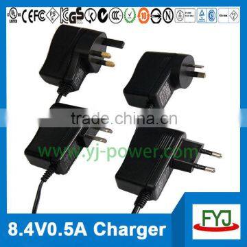 dc 8.4v battery charger for 7.4v li ion rechargeable battery pack